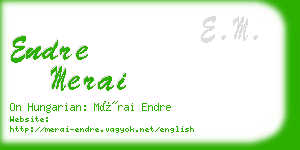 endre merai business card